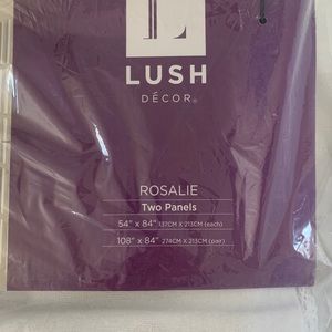 Lush Decor Rosalie four 54x84 white panels